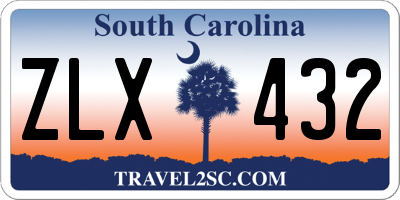 SC license plate ZLX432