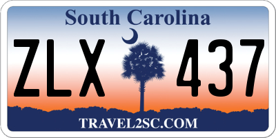 SC license plate ZLX437