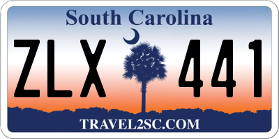 SC license plate ZLX441