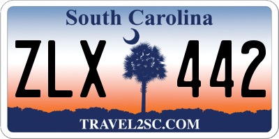 SC license plate ZLX442