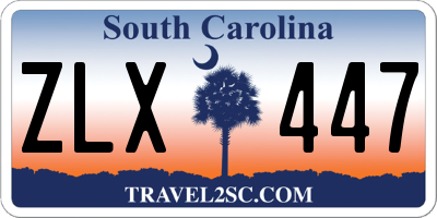 SC license plate ZLX447