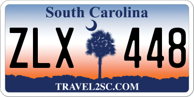 SC license plate ZLX448