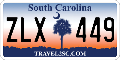 SC license plate ZLX449