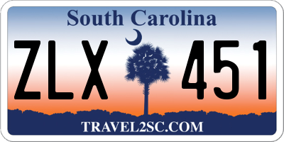 SC license plate ZLX451