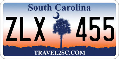 SC license plate ZLX455