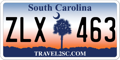 SC license plate ZLX463