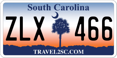 SC license plate ZLX466