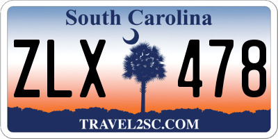 SC license plate ZLX478