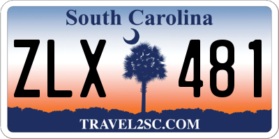 SC license plate ZLX481
