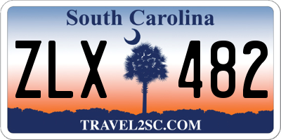 SC license plate ZLX482