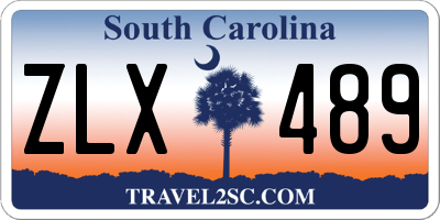 SC license plate ZLX489