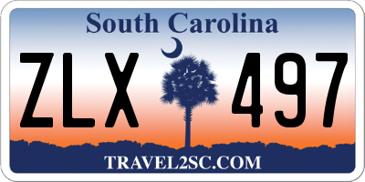 SC license plate ZLX497