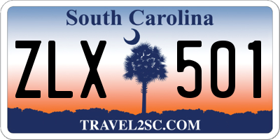 SC license plate ZLX501