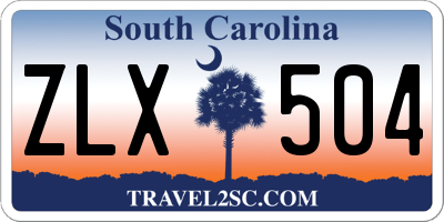 SC license plate ZLX504