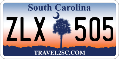 SC license plate ZLX505