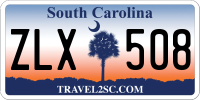 SC license plate ZLX508