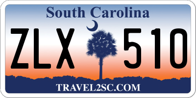 SC license plate ZLX510