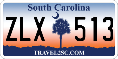 SC license plate ZLX513