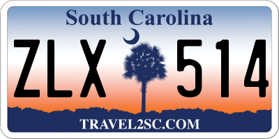 SC license plate ZLX514