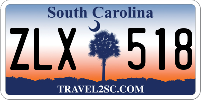 SC license plate ZLX518