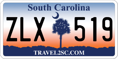 SC license plate ZLX519