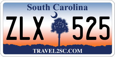 SC license plate ZLX525