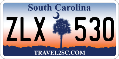 SC license plate ZLX530