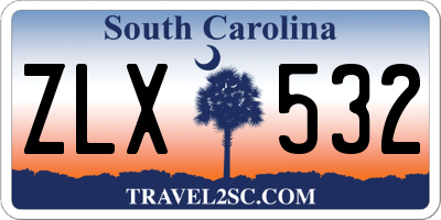 SC license plate ZLX532