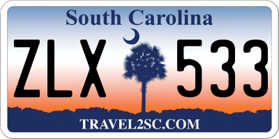 SC license plate ZLX533