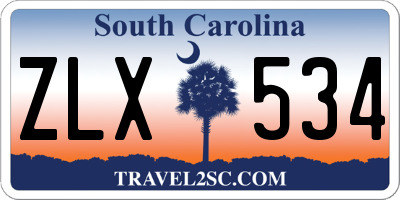 SC license plate ZLX534