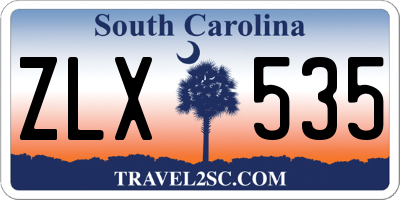 SC license plate ZLX535