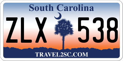 SC license plate ZLX538