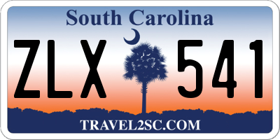 SC license plate ZLX541