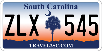 SC license plate ZLX545