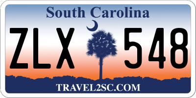 SC license plate ZLX548