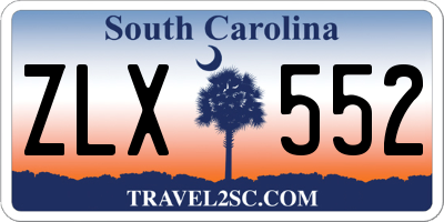 SC license plate ZLX552