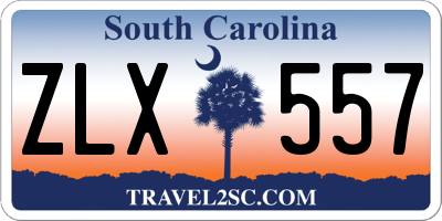 SC license plate ZLX557