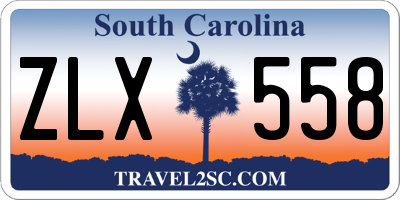 SC license plate ZLX558