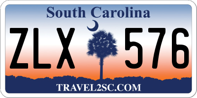 SC license plate ZLX576