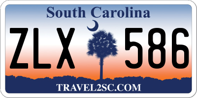 SC license plate ZLX586