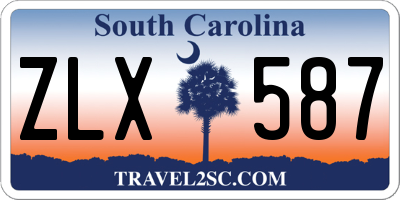 SC license plate ZLX587