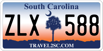 SC license plate ZLX588