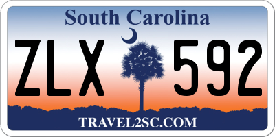 SC license plate ZLX592