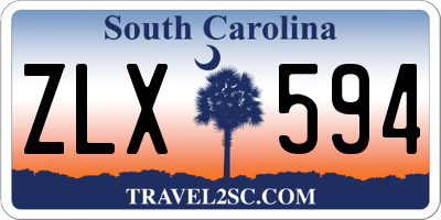 SC license plate ZLX594