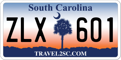 SC license plate ZLX601
