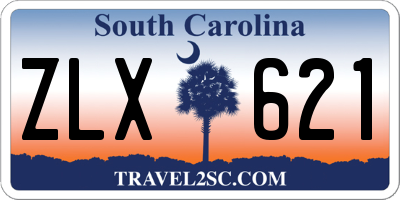 SC license plate ZLX621