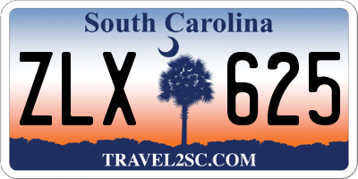 SC license plate ZLX625