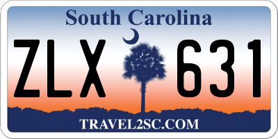 SC license plate ZLX631
