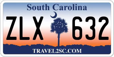 SC license plate ZLX632