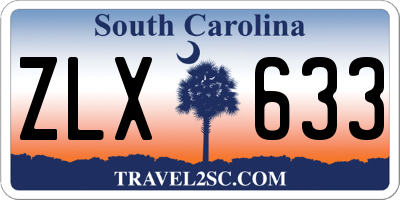 SC license plate ZLX633
